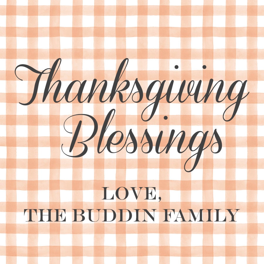 Thanksgiving Blessings Gift Tag or Enclosure Card