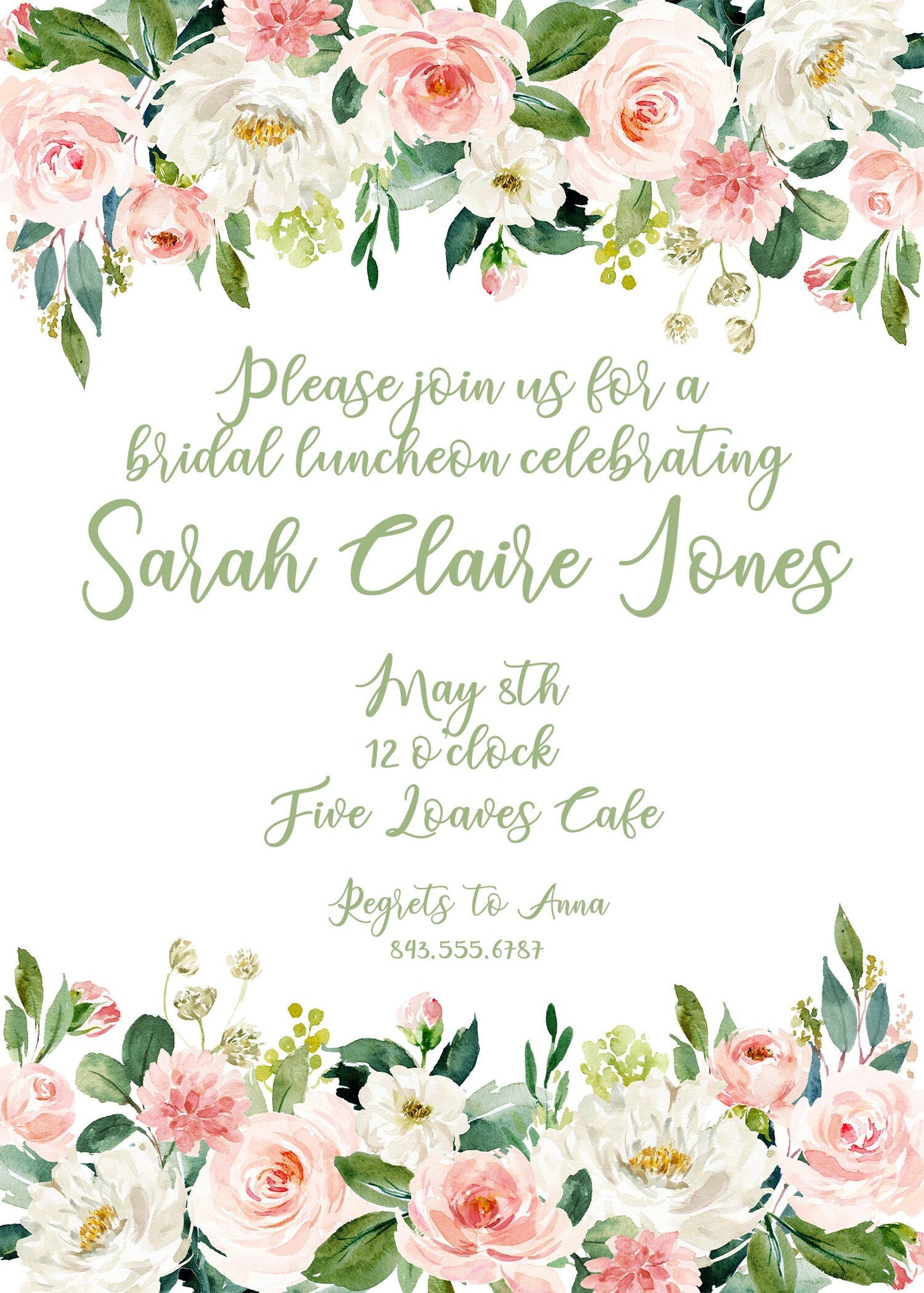 Floral Bridal Shower Invitations
