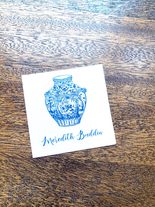 Ginger jar personalized enclosure cards