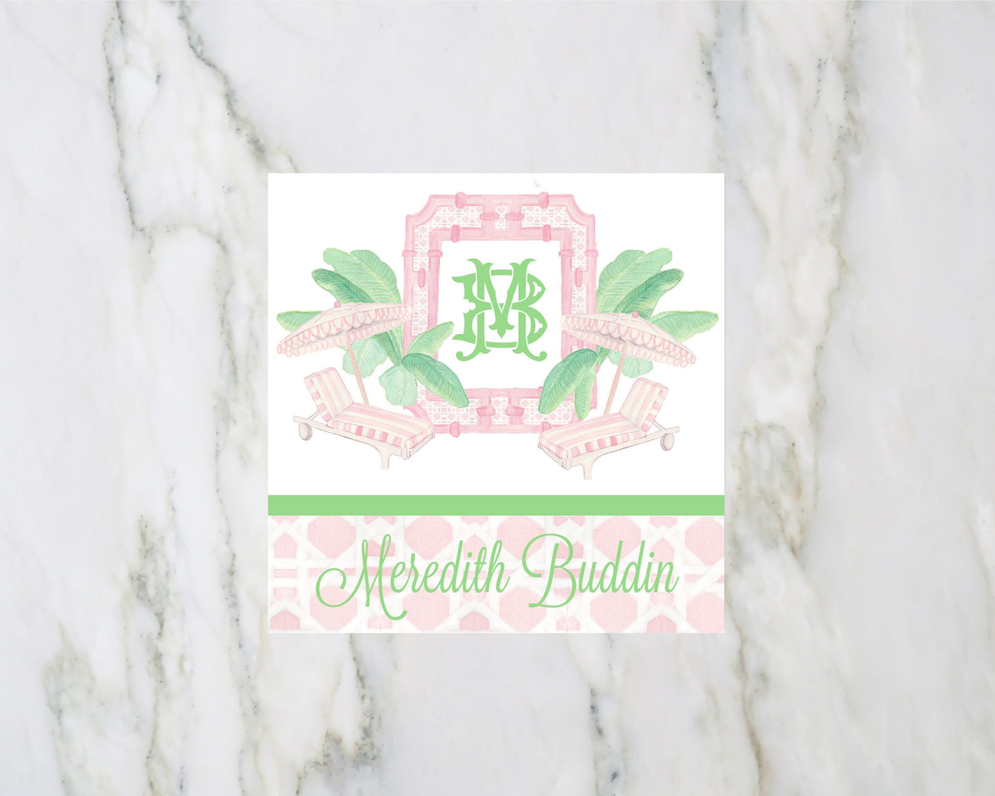 Palms and Lounge Chairs Enclosure Cards
