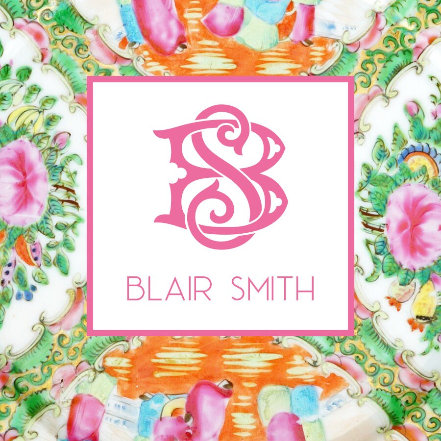 Rose Medallion Inspired Monogrammed Enclosure Cards