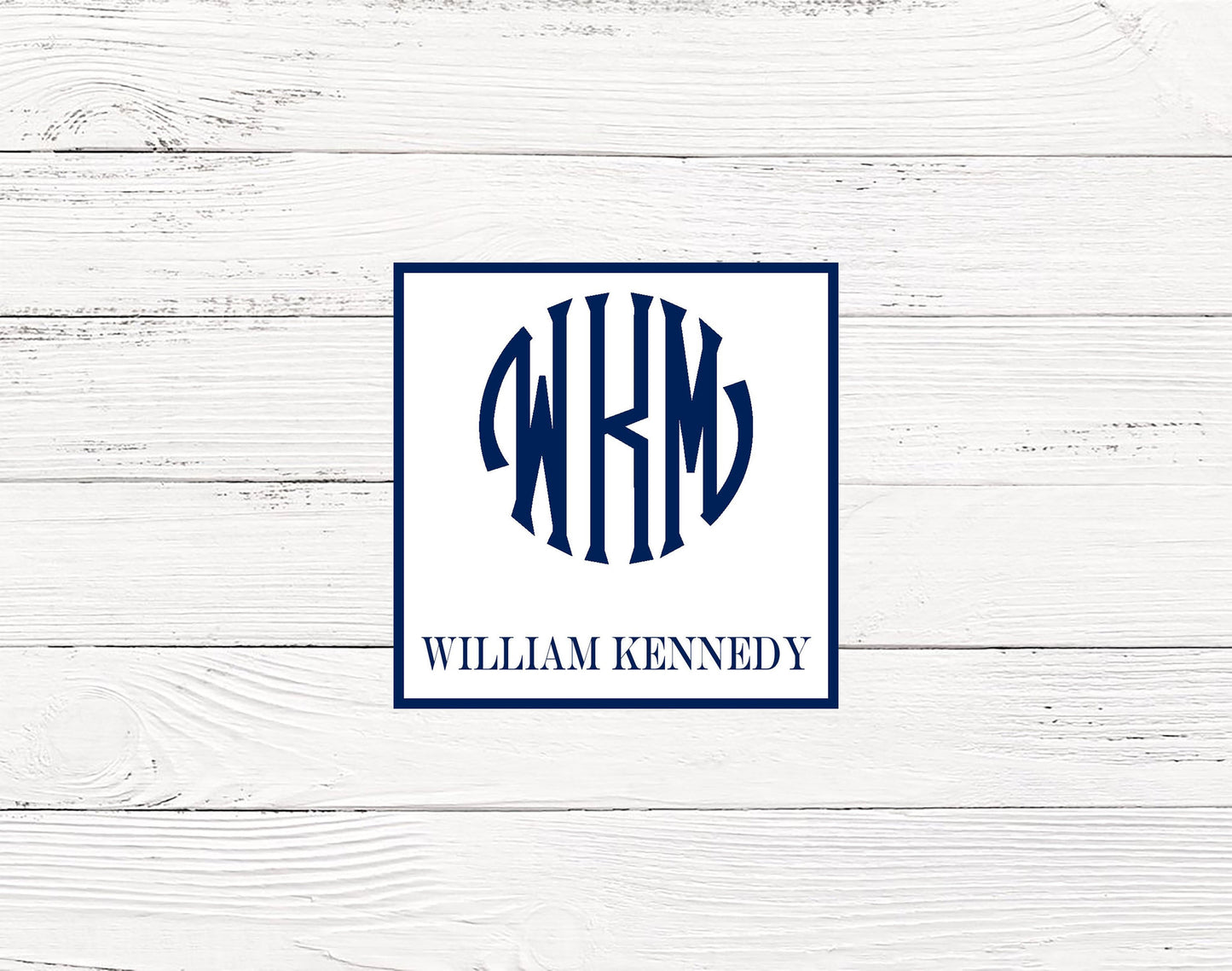 Navy Enclosure Cards with Seal Monogram