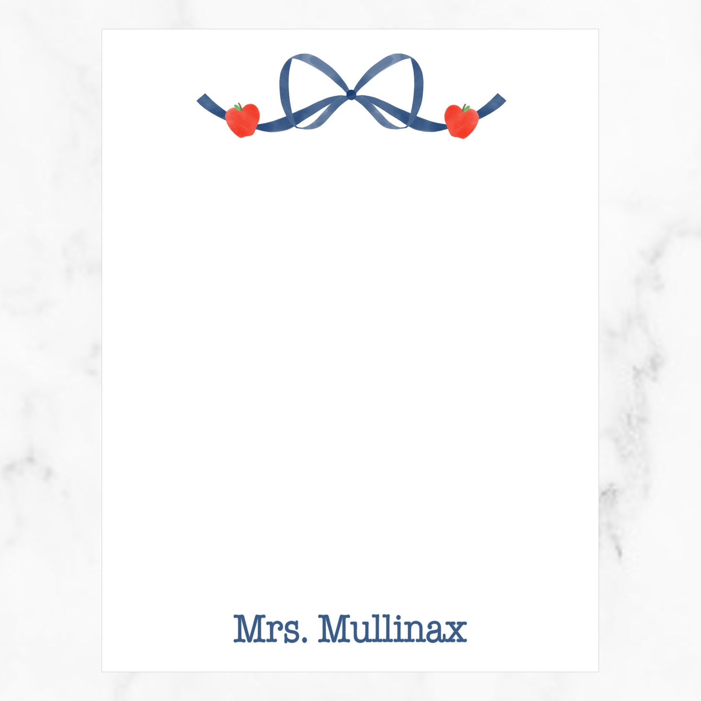 Teacher Bow Notepad