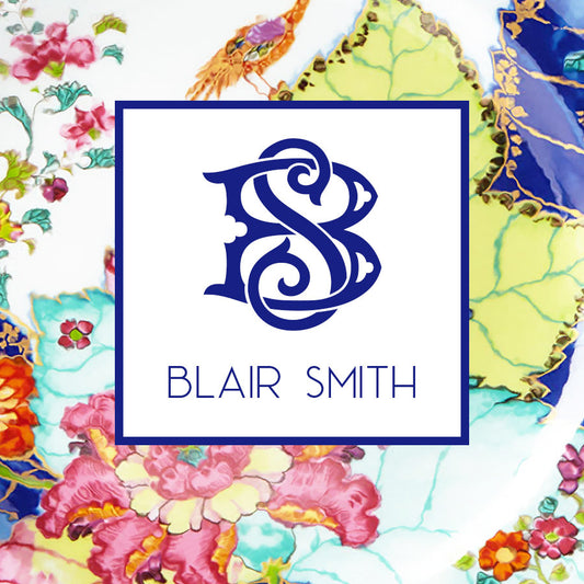 Tabacco Leaf China Inspired Monogram Enclosure Card