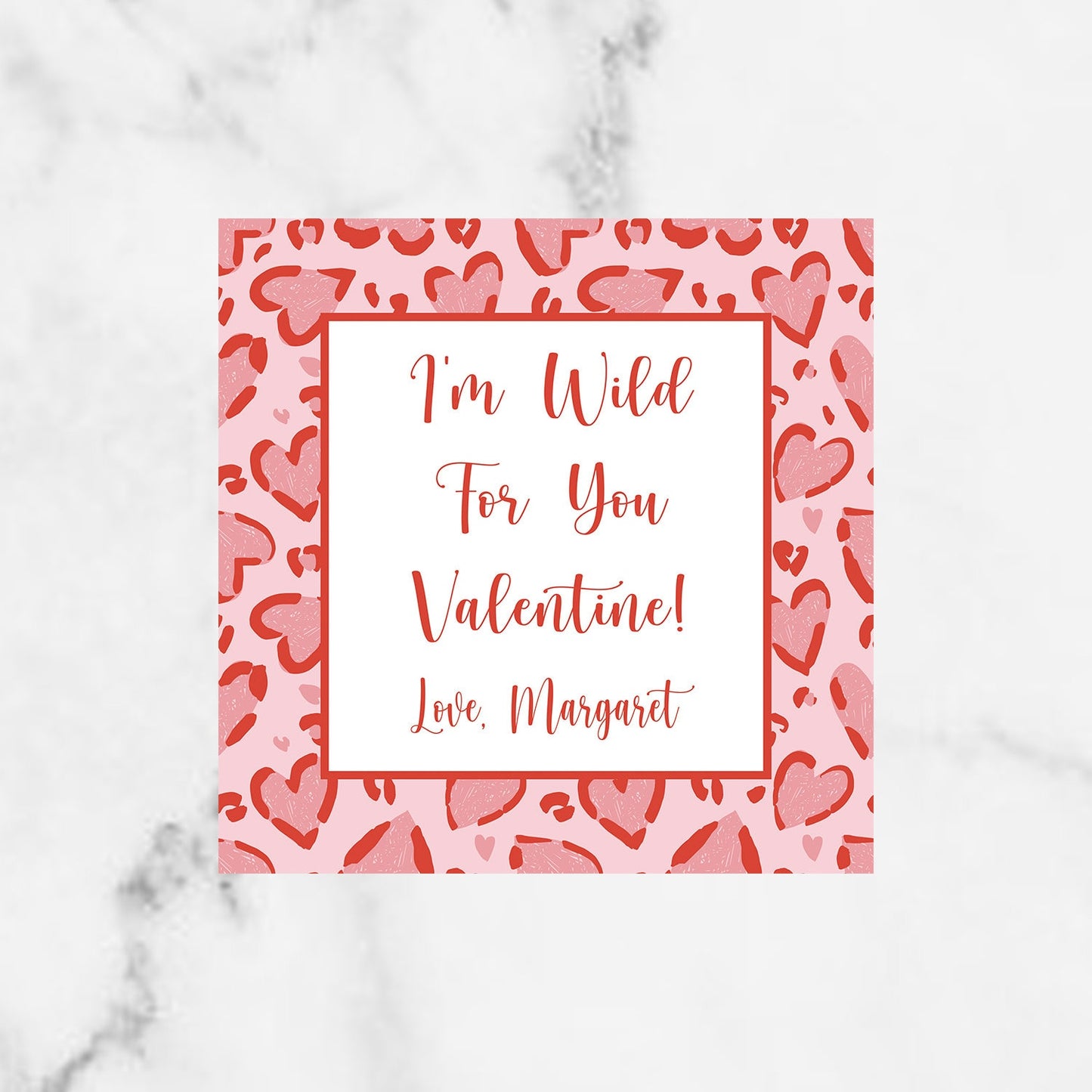 Digital Cheetah Pattern Enclosure Card