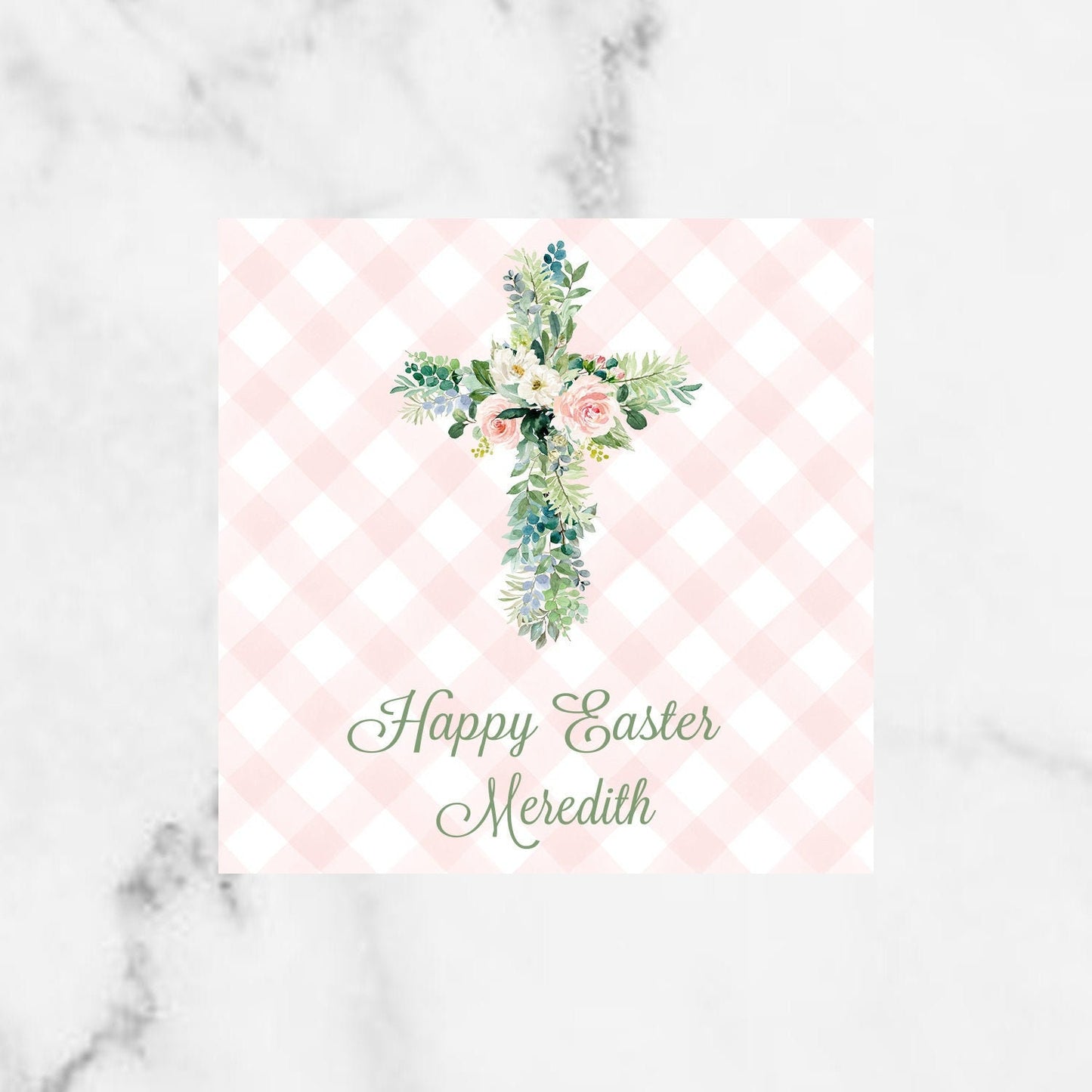 Floral Easter Cross Enclosure Card/Gift Tag