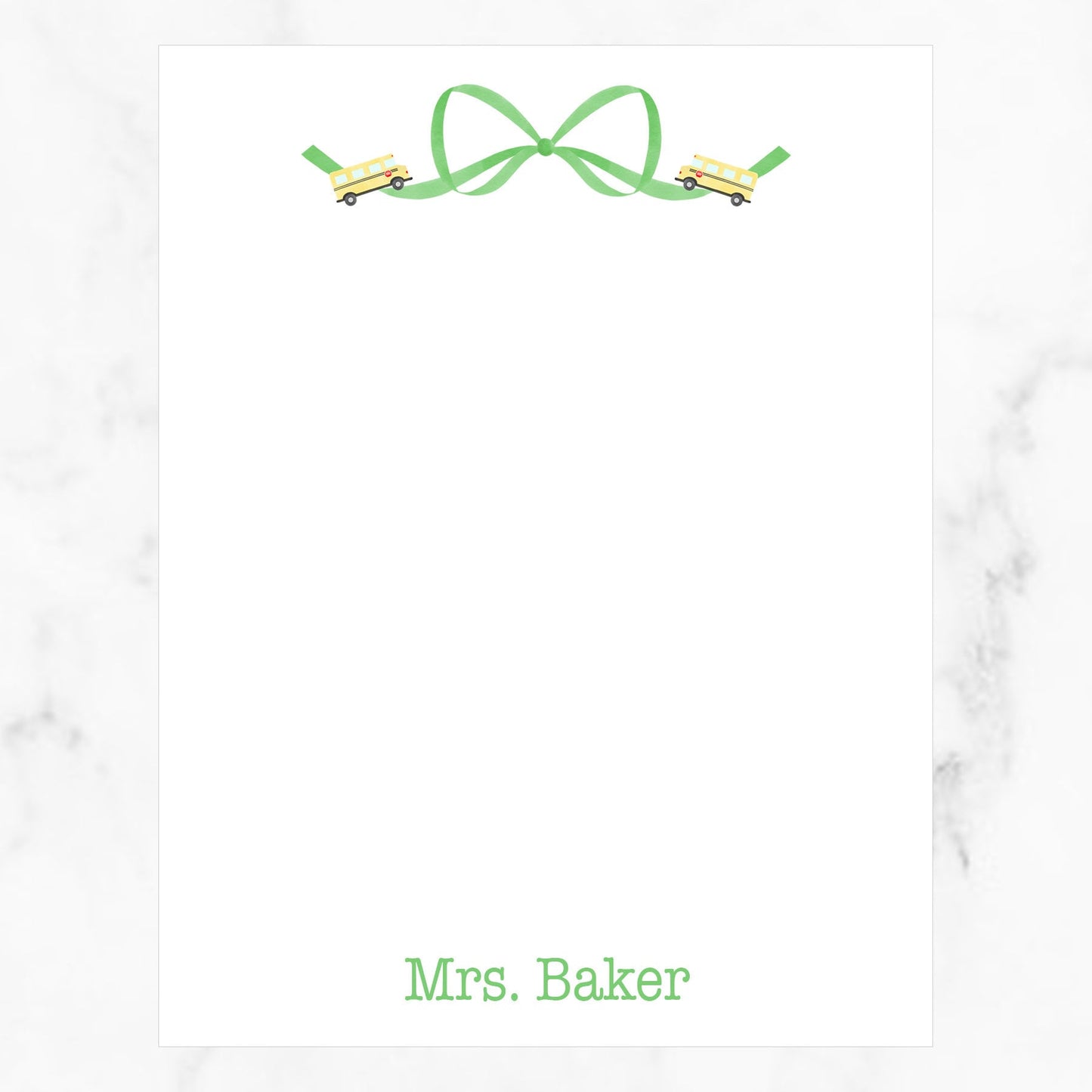 Teacher Bow Notepad