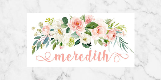 Floral Personalized Gift Enclosure Card/Tag