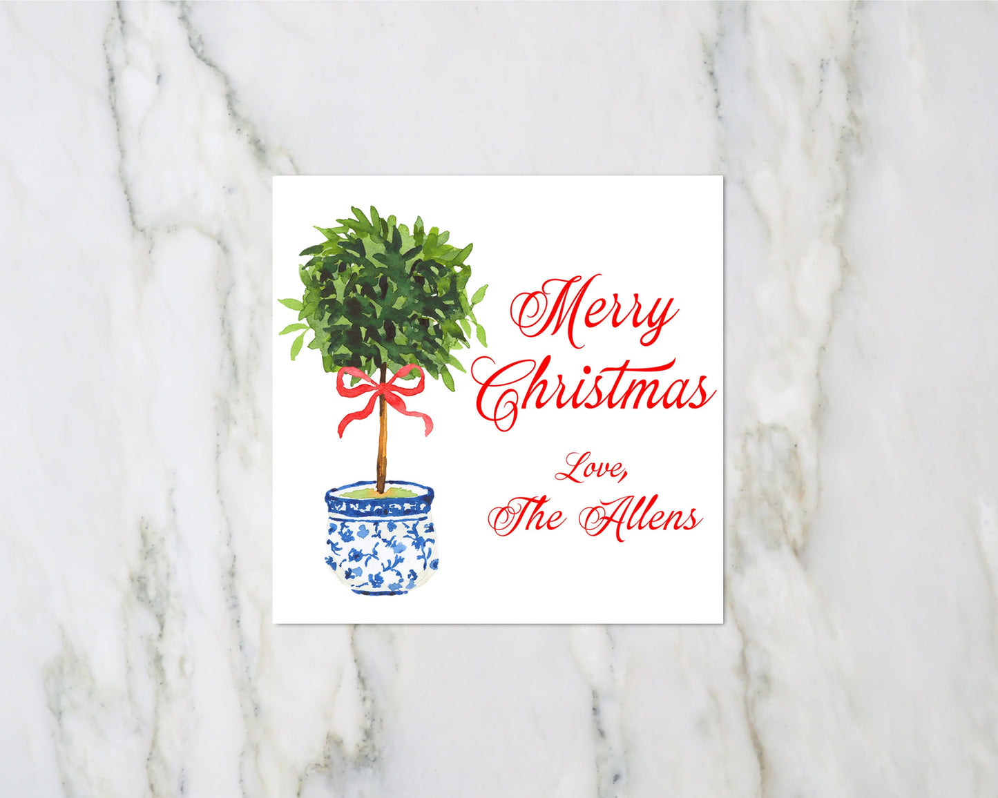 Christmas Topiary Enclosure Card