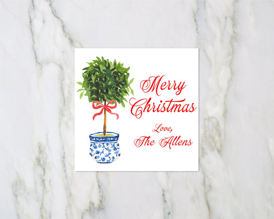 Christmas Topiary Enclosure Card