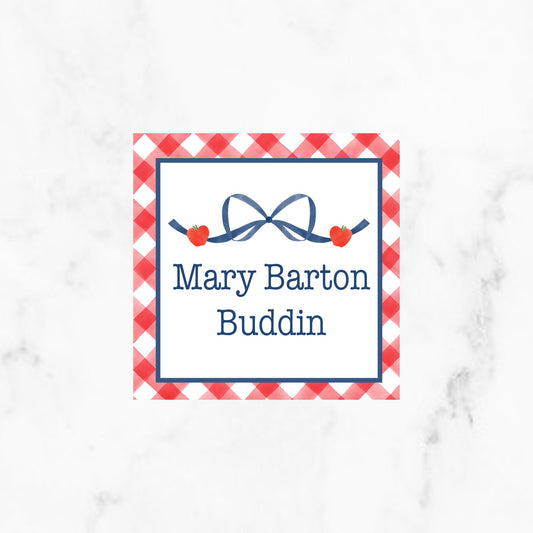 Personalized Bow Enclosure Card/Stickers
