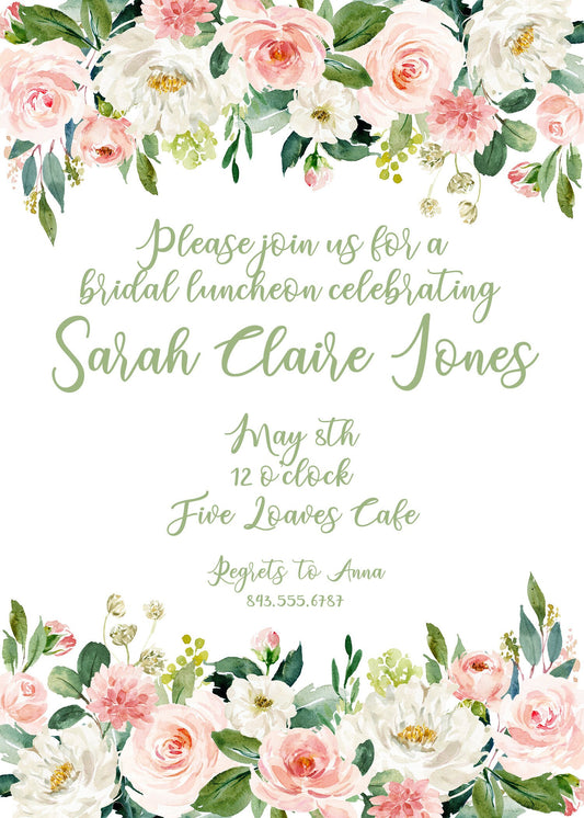 Floral Bridal Shower Invitations