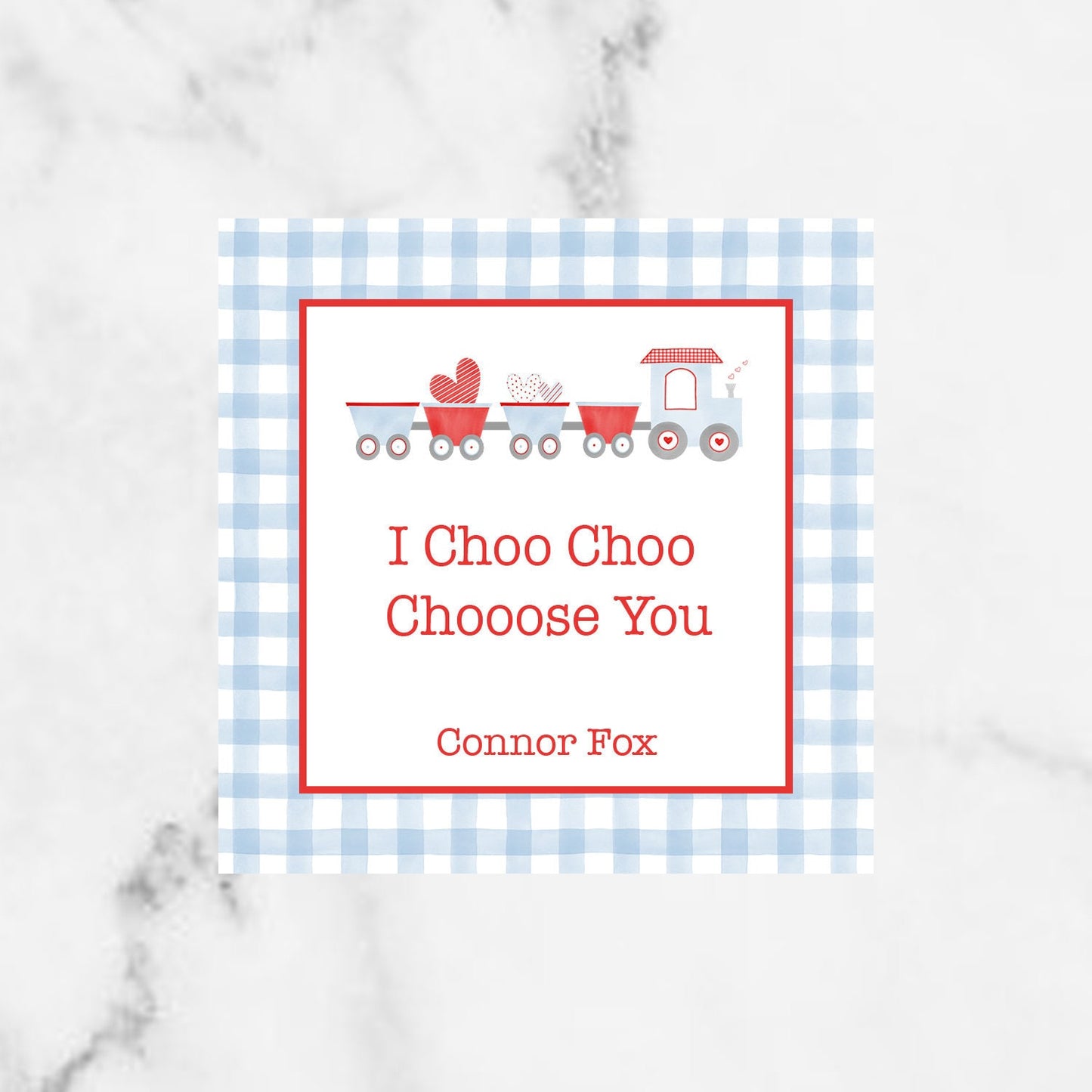 Valentine Train Enclosure Card