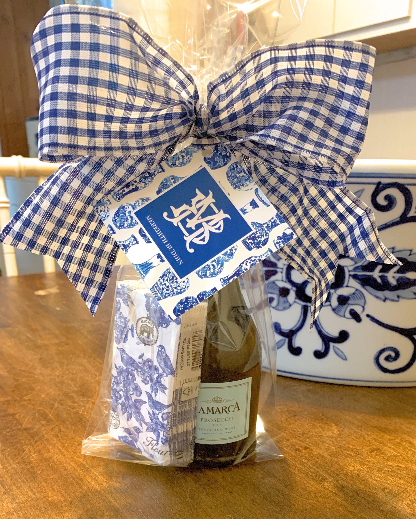 Enclosure Cards Chinoiserie Blue and White Ginger Jar Square