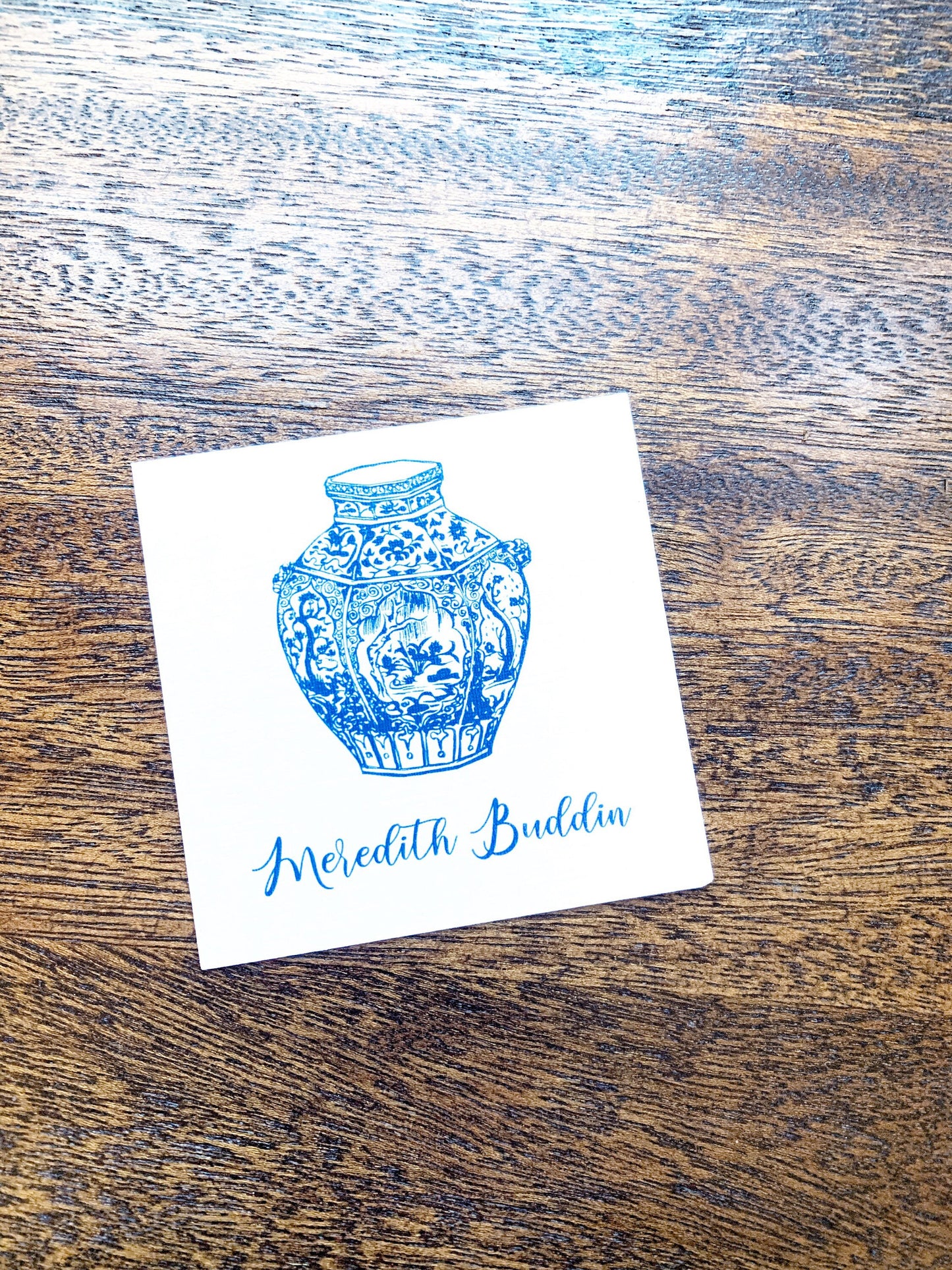 Ginger jar personalized enclosure cards