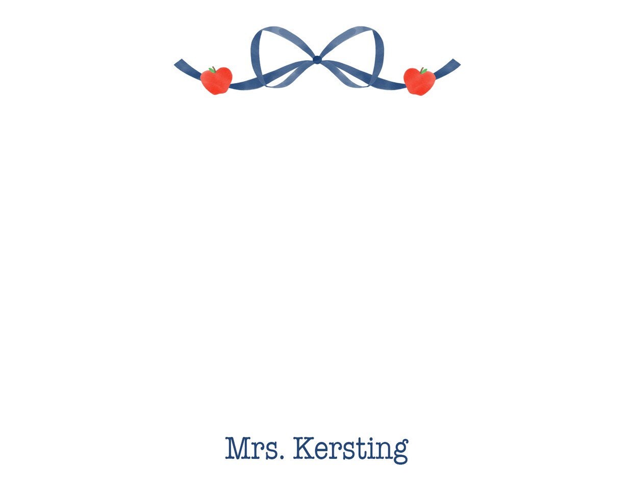 Bow Personalized notecards for teachers