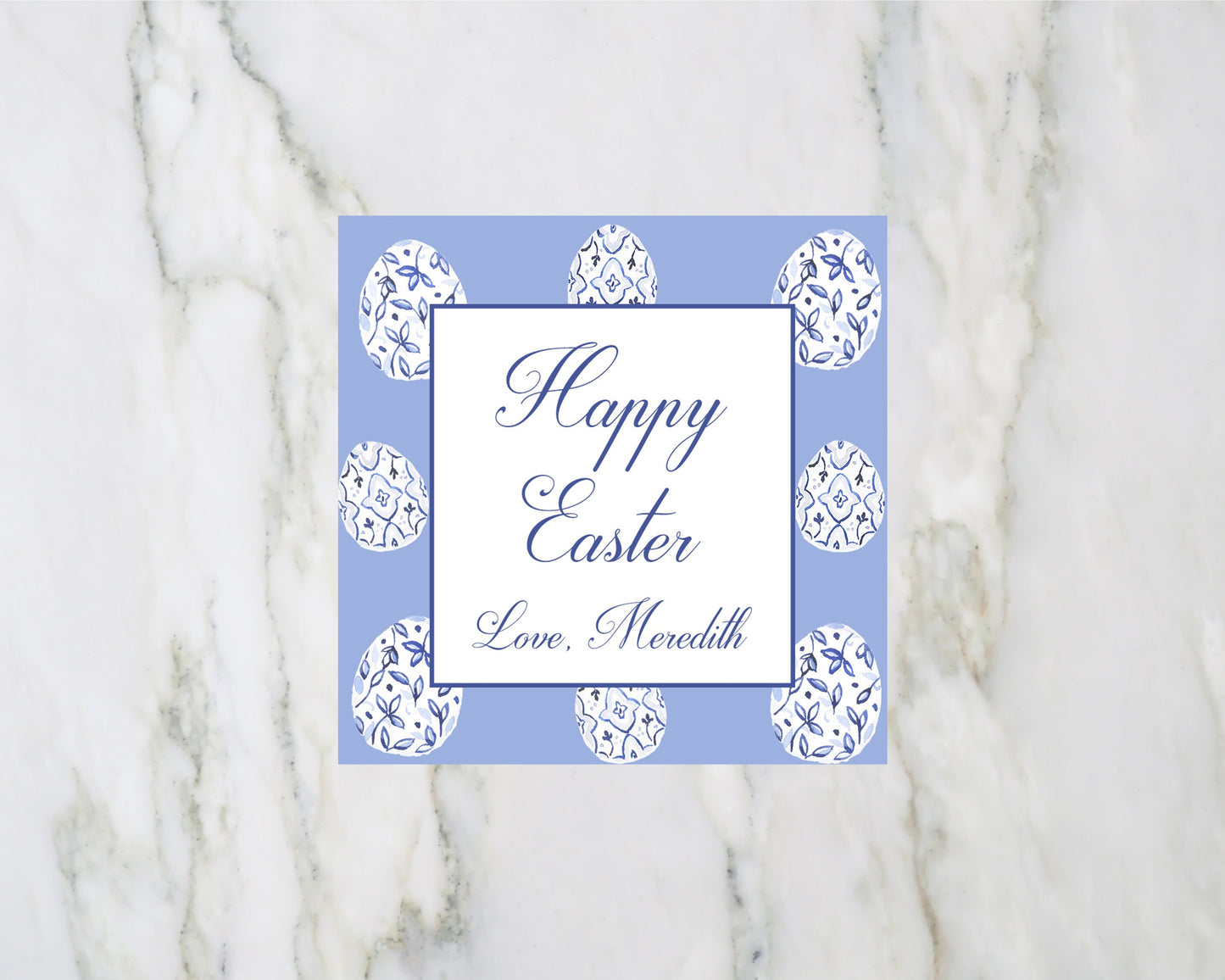 Chinoiserie Easter eggs Enclosure Card
