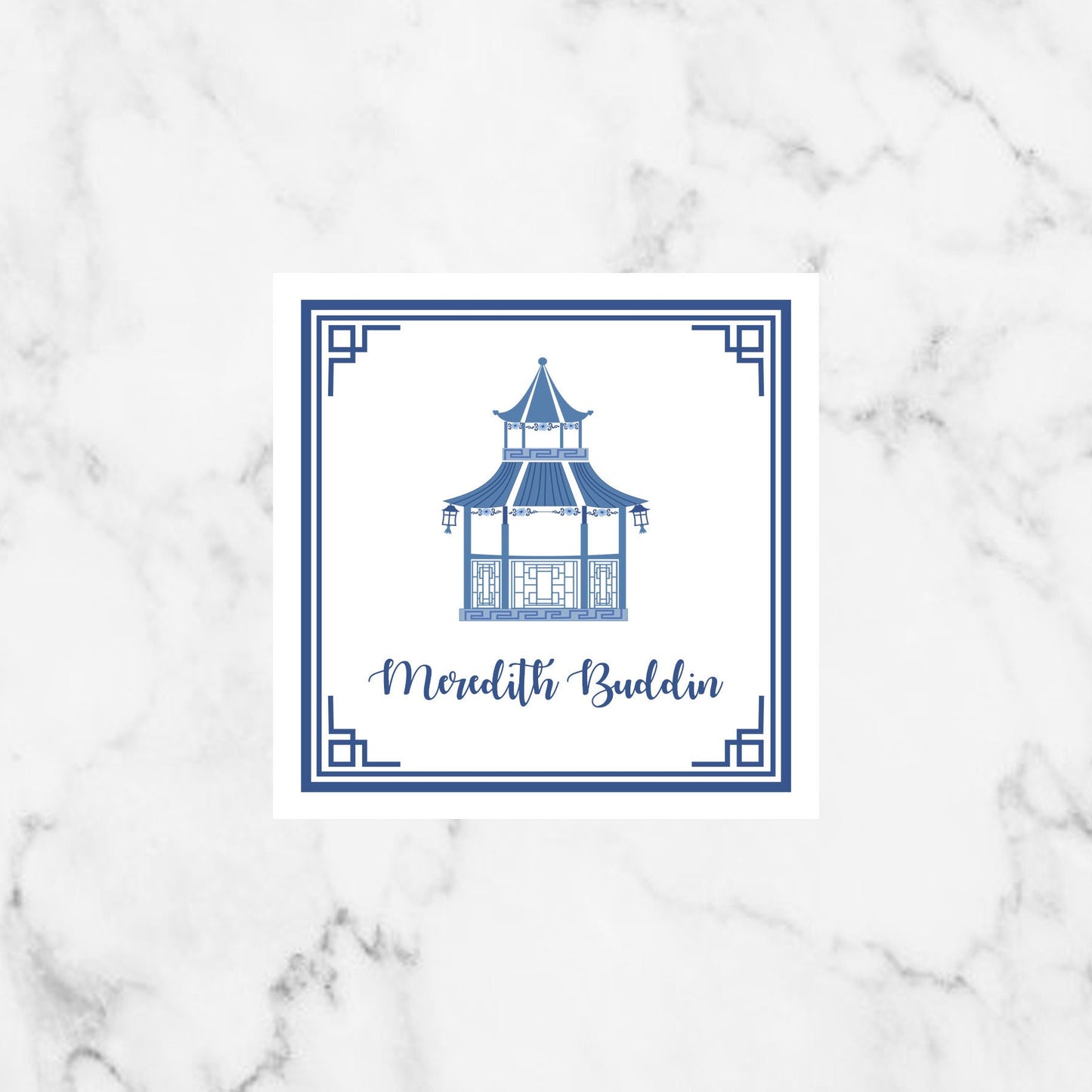 Blue Pagoda Chinoiserie Enclosure Cards