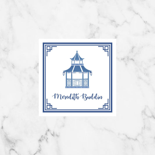 Blue Pagoda Chinoiserie Enclosure Cards