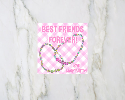 Friendship Bracelet Valentine Enclosure Card