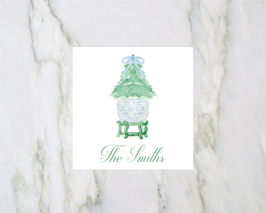 Christmas Topiary Enclosure Card