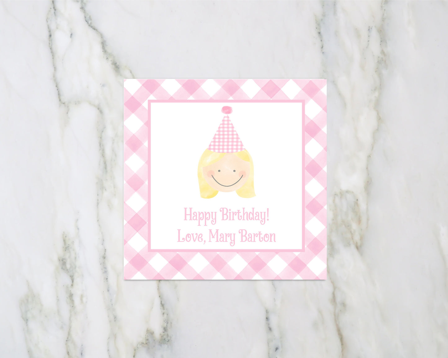 Personalized Birthday Enclosure Cards for Girls