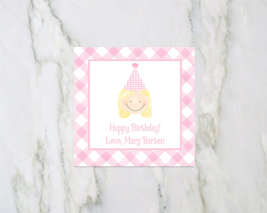 Personalized Birthday Enclosure Cards for Girls
