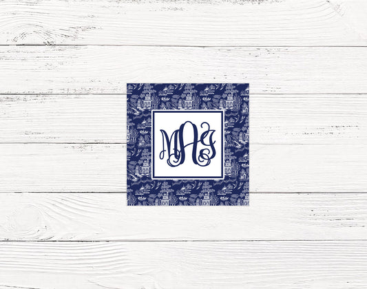 Navy Chinoiserie Enclosure Cards For Girls