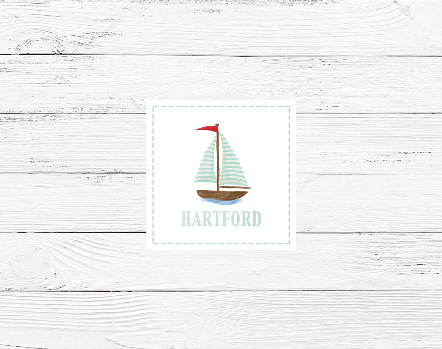Personalized Sailboat Calling Cards For Boys
