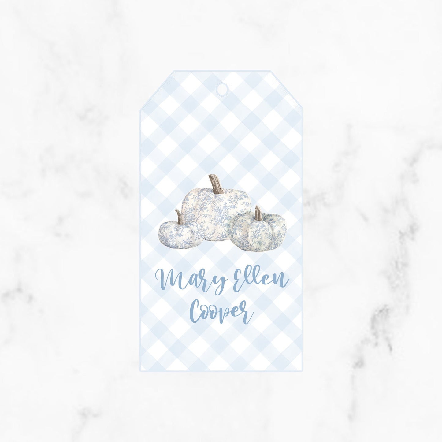 Chinoiserie Pumpkin Personalized Gift Tags