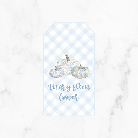 Chinoiserie Pumpkin Personalized Gift Tags