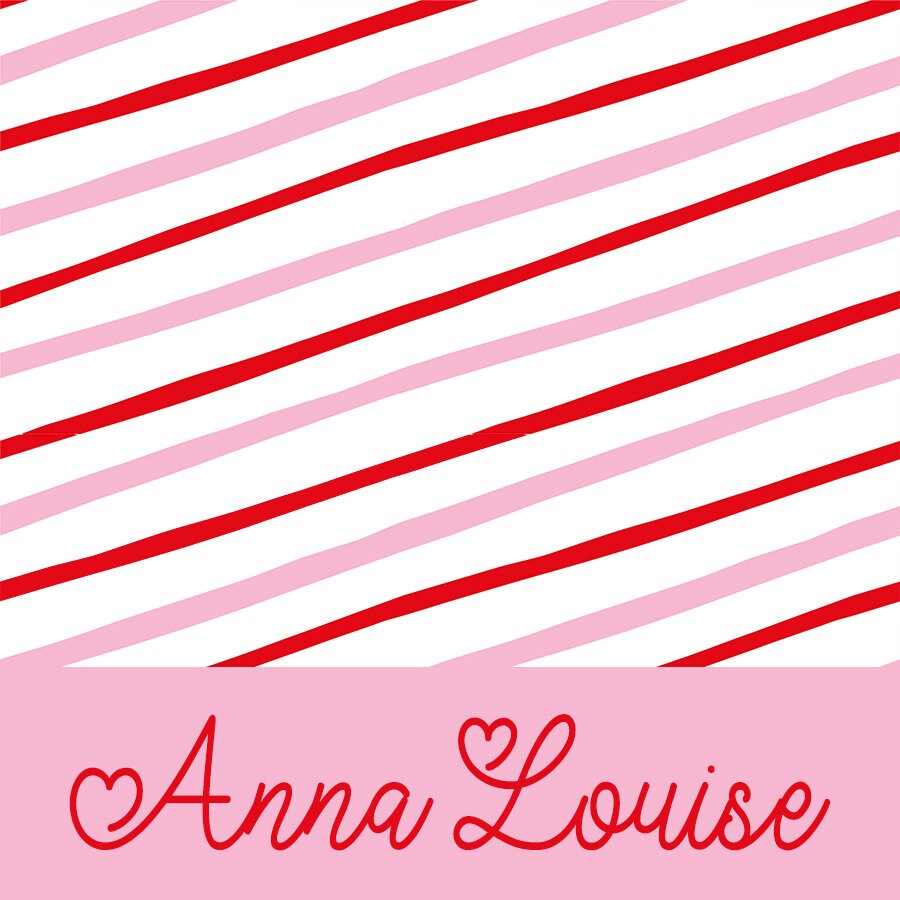 Digital Pink and Red Stripe Enclosure Card