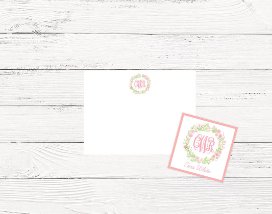 Monogram Wreath Stationery Suite