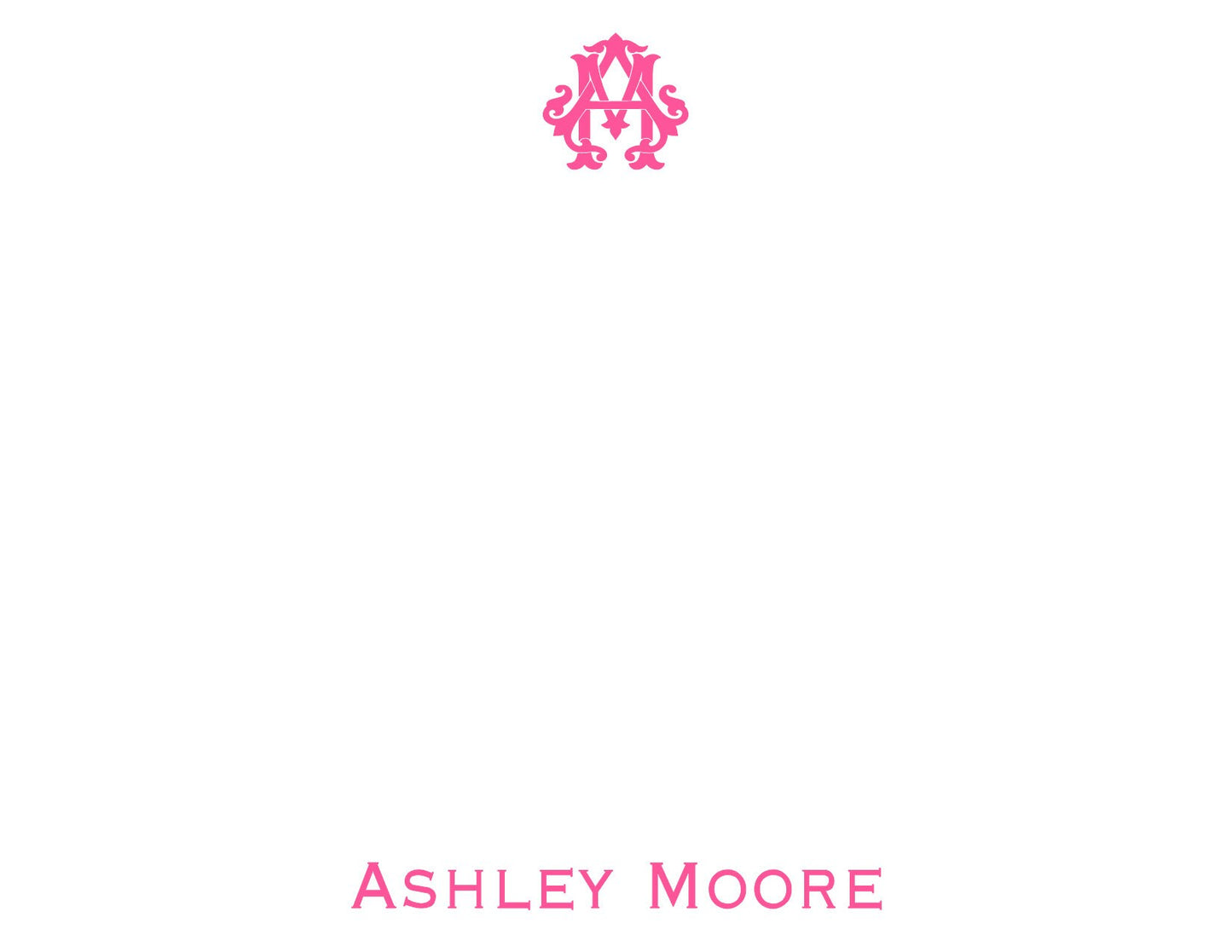2 Letter monogram personalized note cards