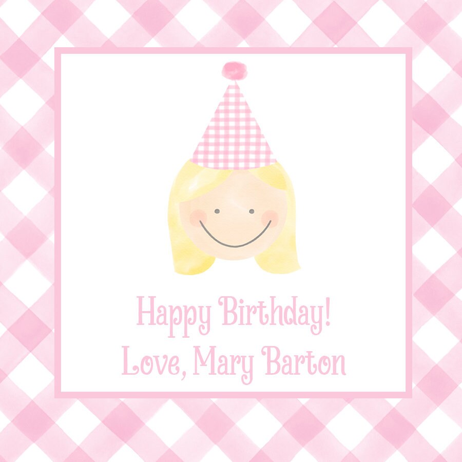 Personalized Birthday Enclosure Cards for Girls