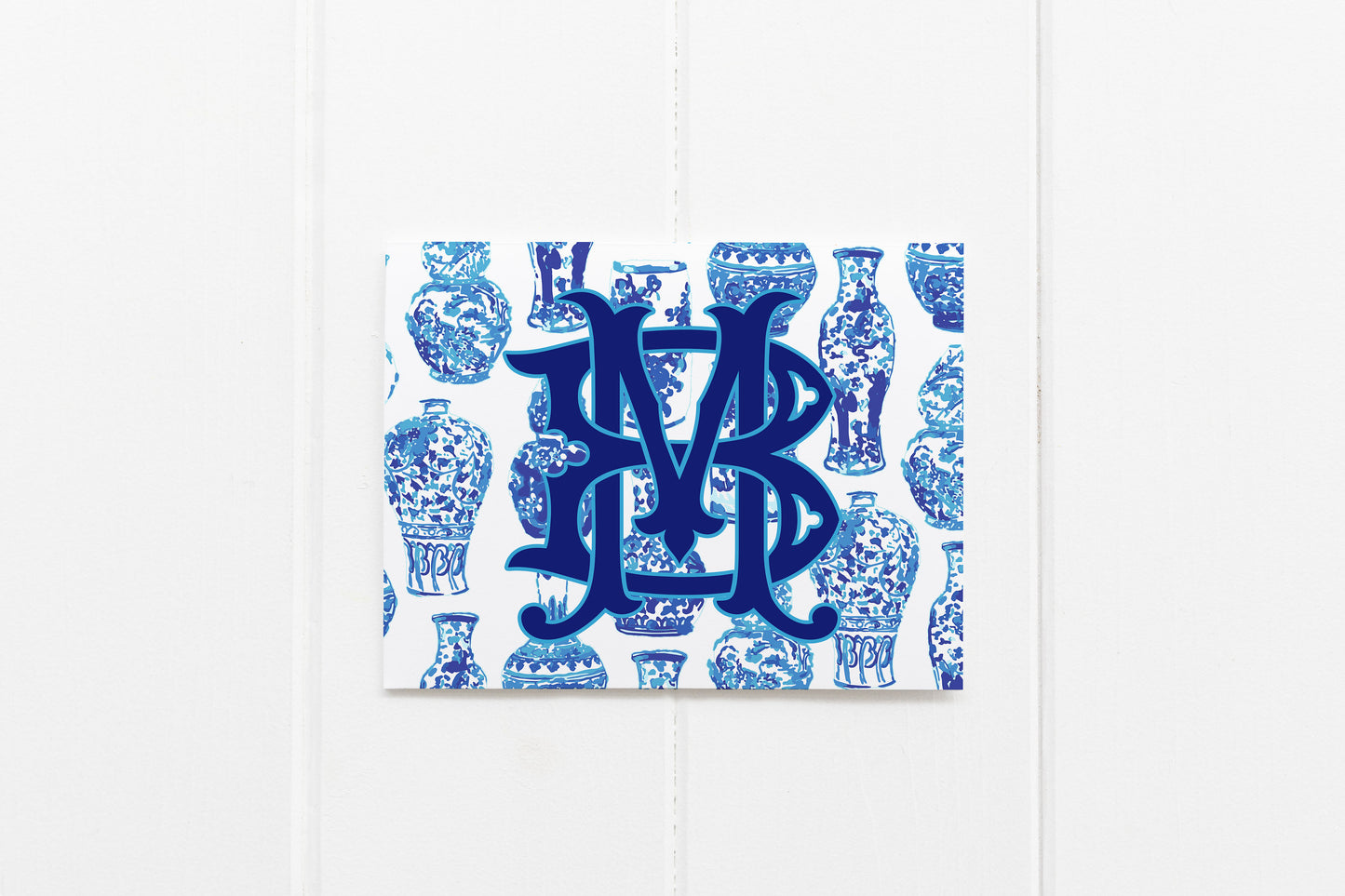 Chinoiserie Ginger Jar Monogrammed Notecards