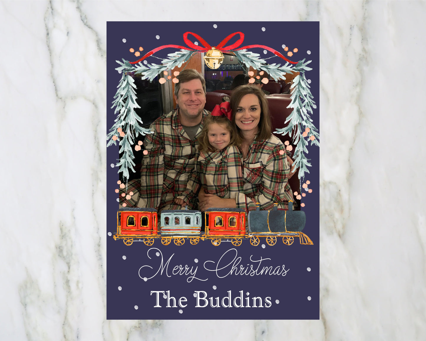 Polar Express Personalized Christmas Card
