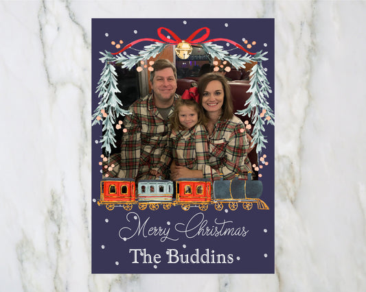 Polar Express Personalized Christmas Card