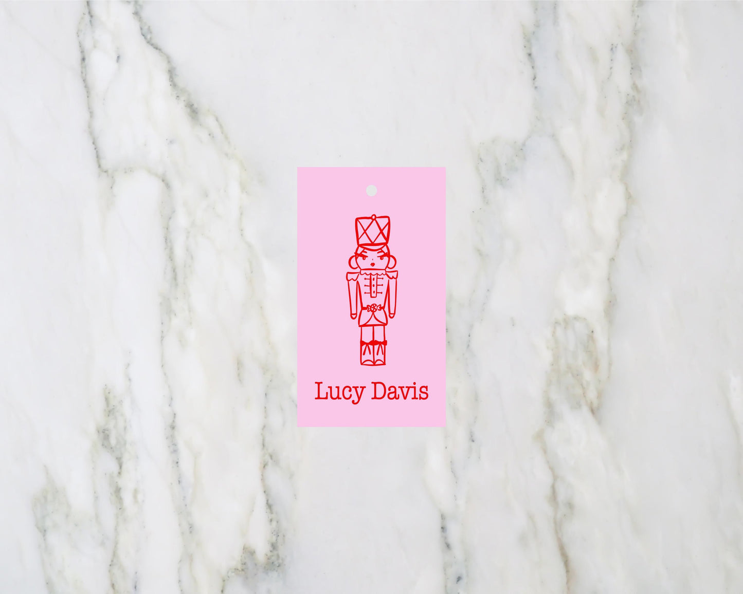 Girl Nutcracker Personalized Pink Gift Tags