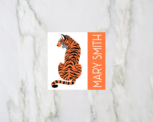 Personalized Tiger Enclosure Cards