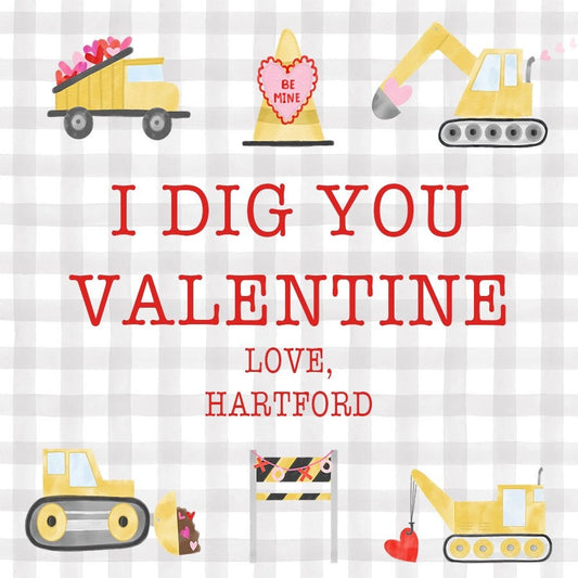 Construction Valentine Enclosure Card