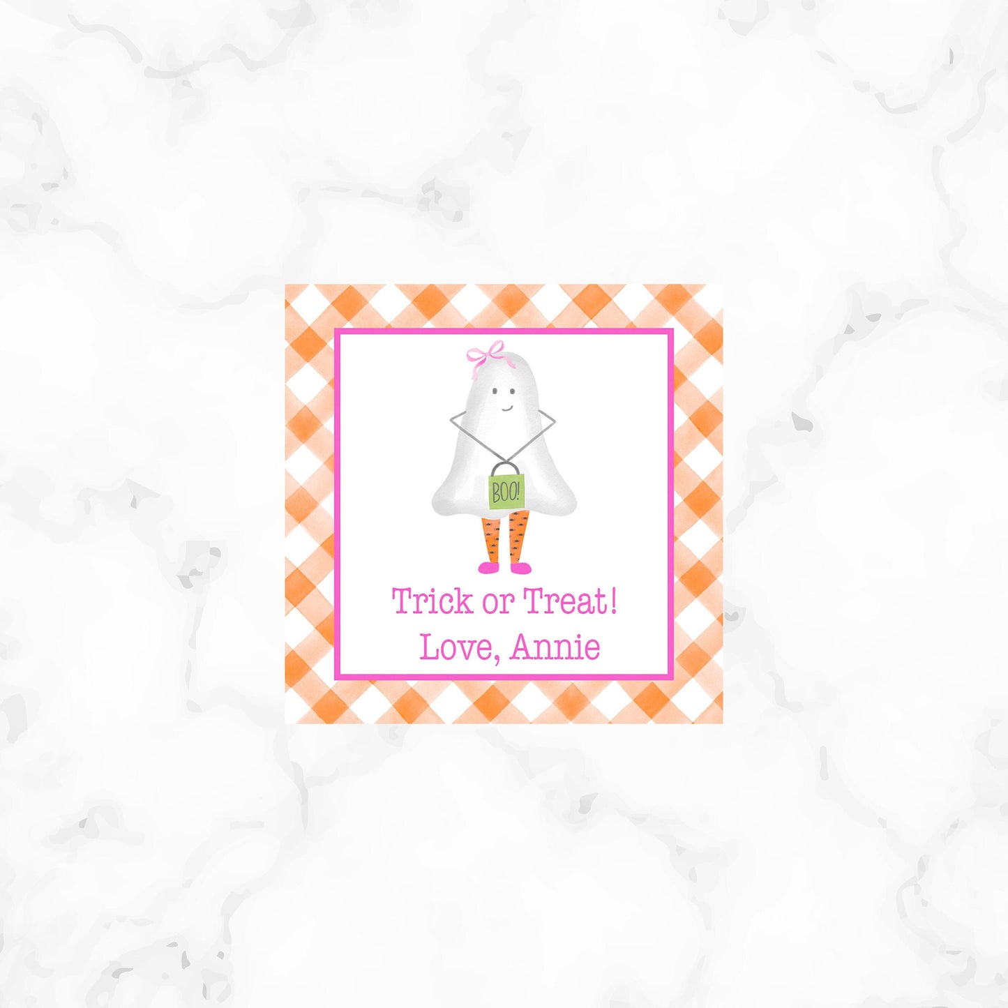 Personalized Ghost Gift Tag