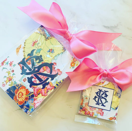 Tobacco Leaf Inspired Notecard and Enclosure Card Set