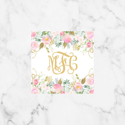 Blush and Gold Floral Enclosure Cards