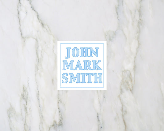 Blue Personalized Enclosure Cards For Boys