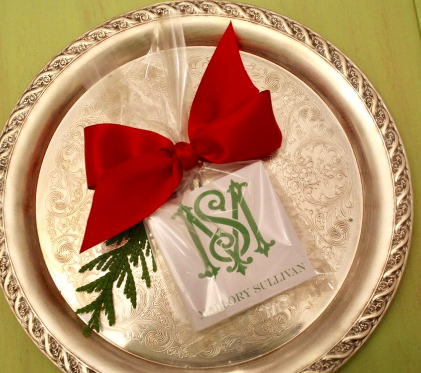 Chic Monogram Enclosure Cards