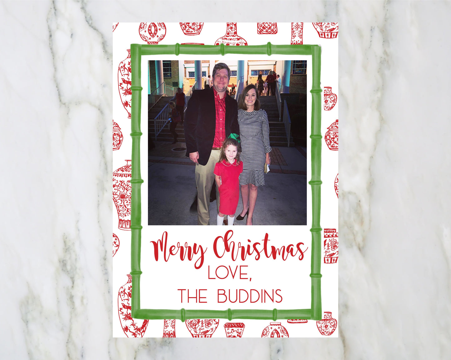 Red Ginger Jar Christmas Cards