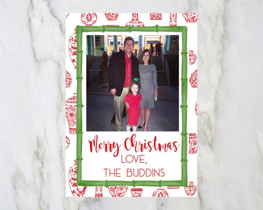 Red Ginger Jar Christmas Cards
