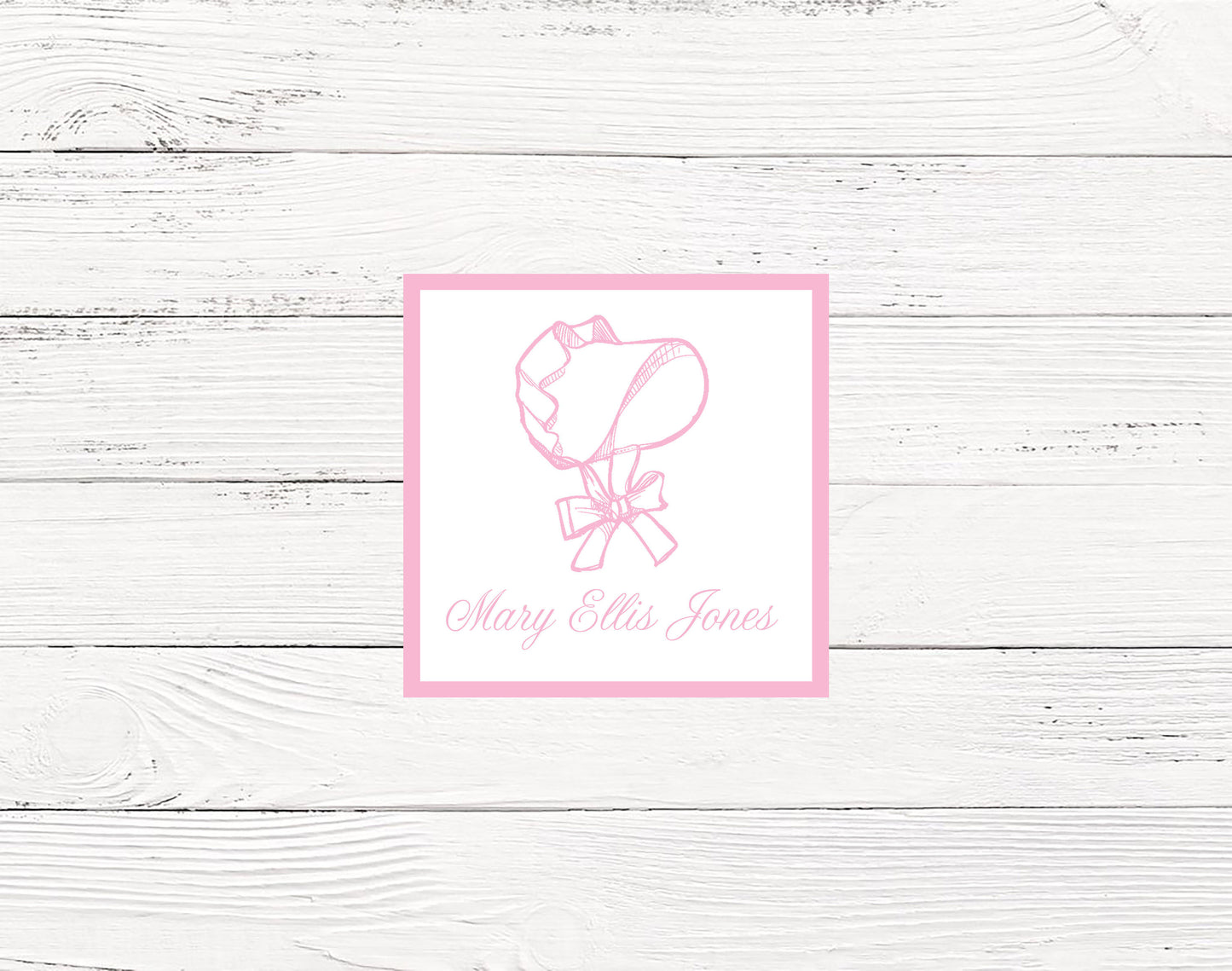 Personalized Enclosure Cards for Girls