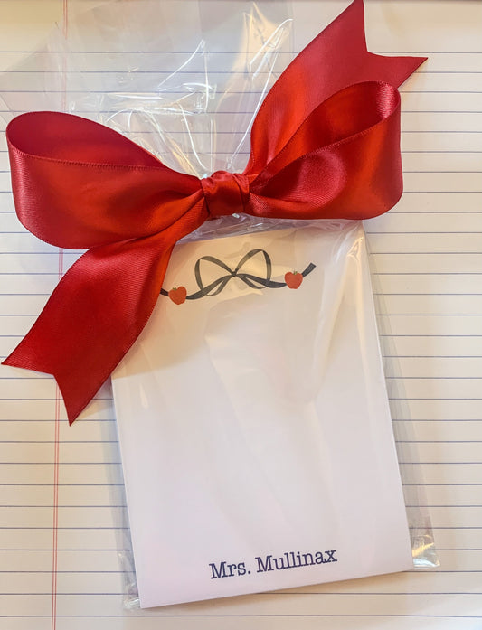 Teacher Bow Notepad